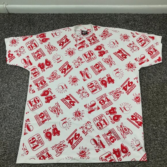 Vintage Class of 1994 T-Shirt Fruit of the Loom All Over Print Mens XL USA Made - Picture 1 of 10